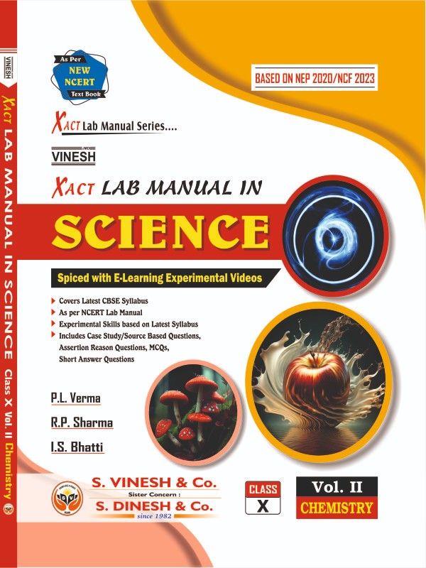 Xact Lab Manual In Science (in 3 Vol.) (Physics Vol. I, Chemistry Vol. II, Biology Vol. III) Class 10 - Image 3