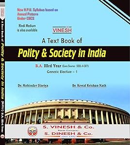 Polity & Society in India (English Medium) B.A. 3rd Year H.P.U.
